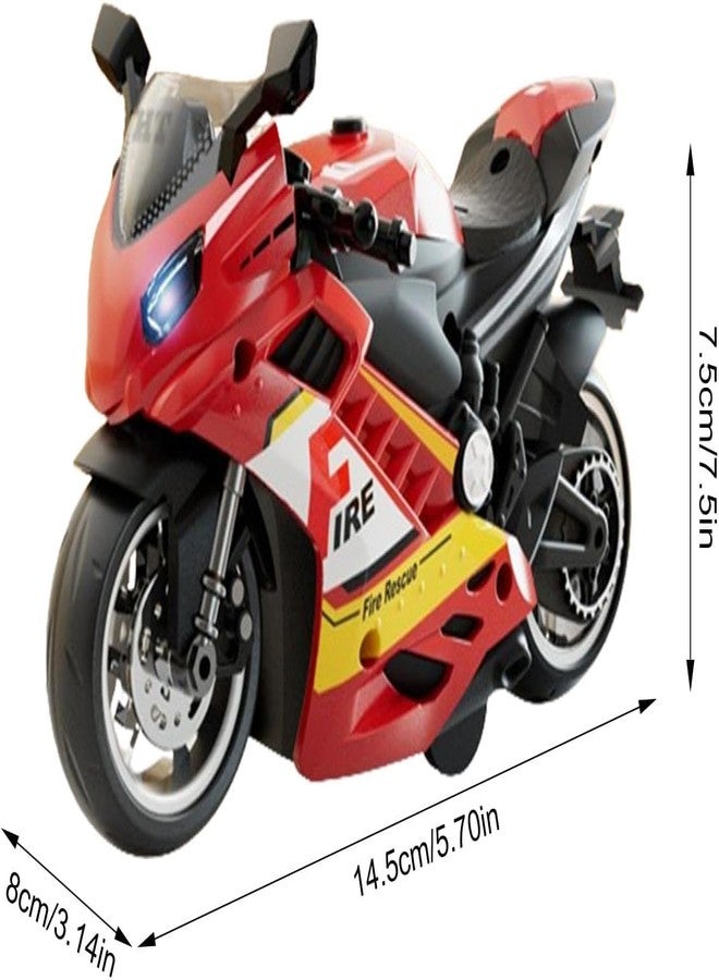 KENIRY لعبة دراجة نارية للشرطة من كينيري - ألعاب دراجات نارية تعمل بالسحب للخلف، هدية صغيرة مع موسيقى وإضاءة، لعبة دراجات نارية لاتيه للأطفال الأولاد من سن 3 إلى 8 سنوات [متعددة الألوان] (دراجة رياضية - أحمر) - Image 2